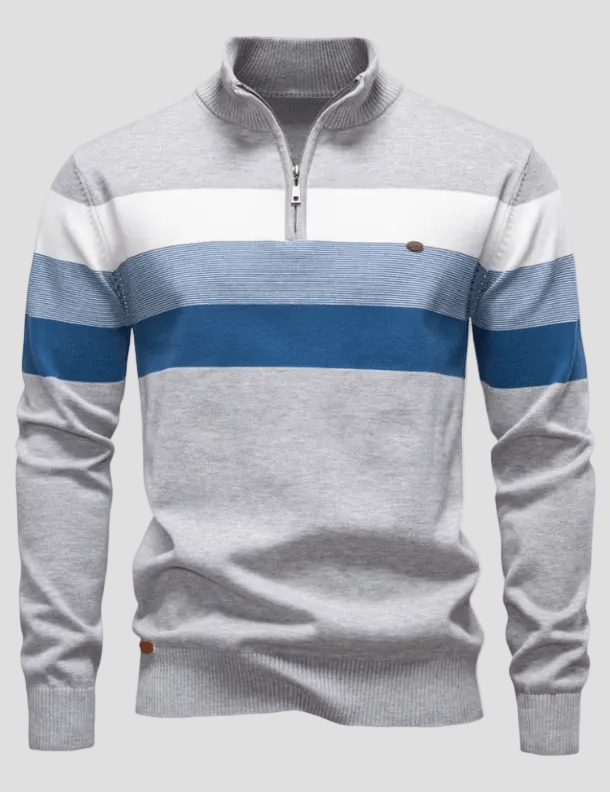 Savoy | Pullover mit Quarter - Zip in klarer Silhouette - CharvèreSavoy | Pullover mit Quarter - Zip in klarer Silhouette